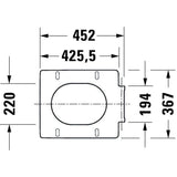 Schéma technique Grohe plaque de fixation WC, couleur blanche, dimensions indiquées.