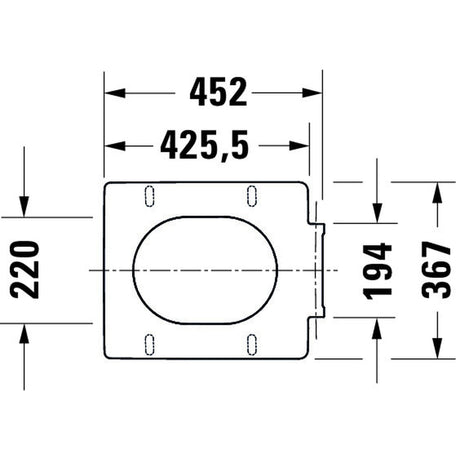 Schéma technique Grohe plaque de fixation WC, couleur blanche, dimensions indiquées.