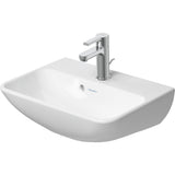 Lavabo blanc Duravit avec robinet chrome, type vasque, sanitaire moderne