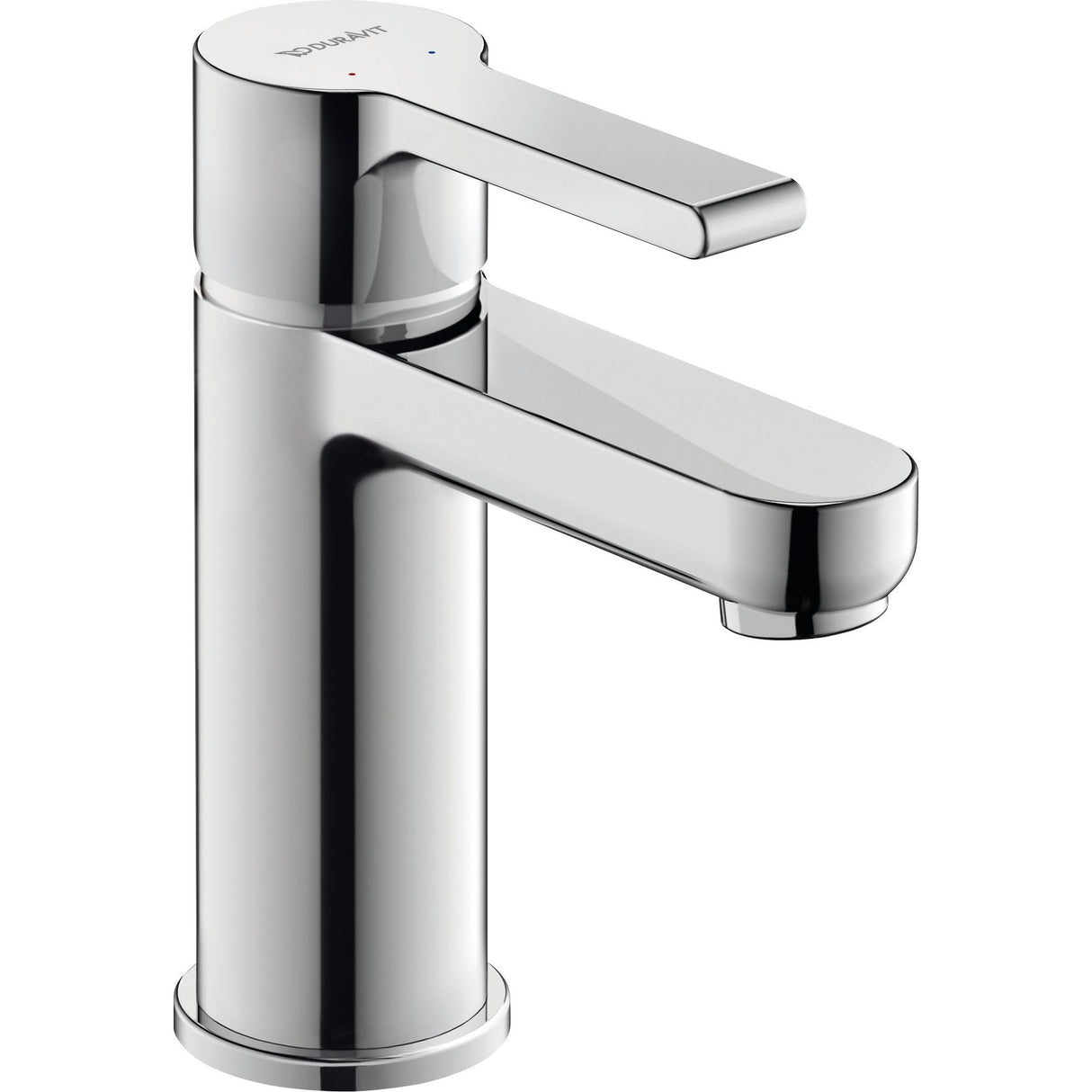 Mitigeur lavabo chromé Duravit, robinet salle de bain, couleur argentée
