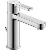 Mitigeur lavabo chromé Duravit, robinet salle de bain couleur argent, design moderne