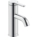 Mitigeur de lavabo Duravit, robinet salle de bain chromé, design moderne argenté