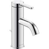 Mitigeur lavabo Duravit, robinet chromé, design moderne, argenté, salle de bain