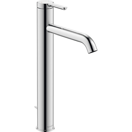 Mitigeur lavabo chromé Duravit, robinetterie salle de bain, couleur argentée.