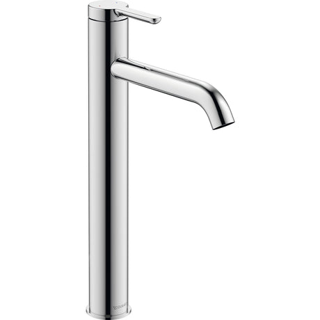 Mitigeur lavabo chromé Duravit, robinetterie salle de bain, couleur argent, design moderne