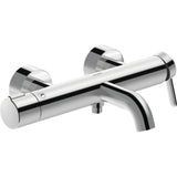 Mitigeur de baignoire Hansgrohe chromé, robinet mural moderne, finition brillante