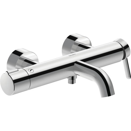 Mitigeur de baignoire Hansgrohe chromé, robinet mural moderne, finition brillante