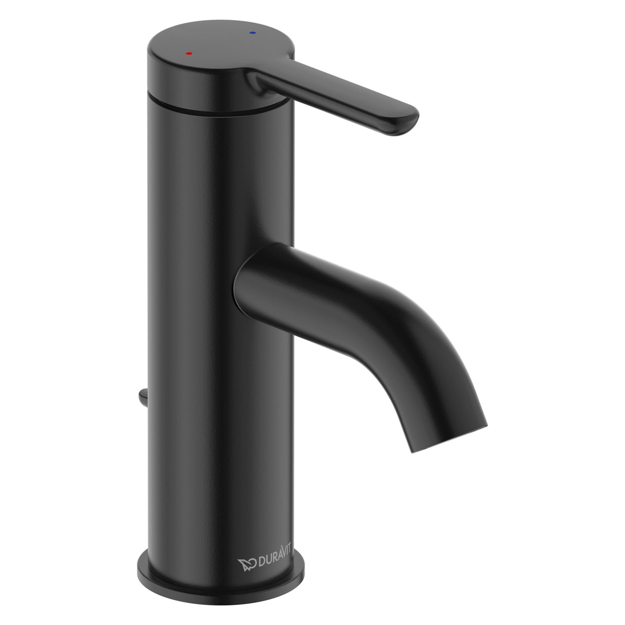 Mitigeur lavabo Duravit noir mat, robinet design pour salle de bain.
