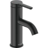 Mitigeur lavabo noir Duravit, robinet de salle de bain moderne, finition mate