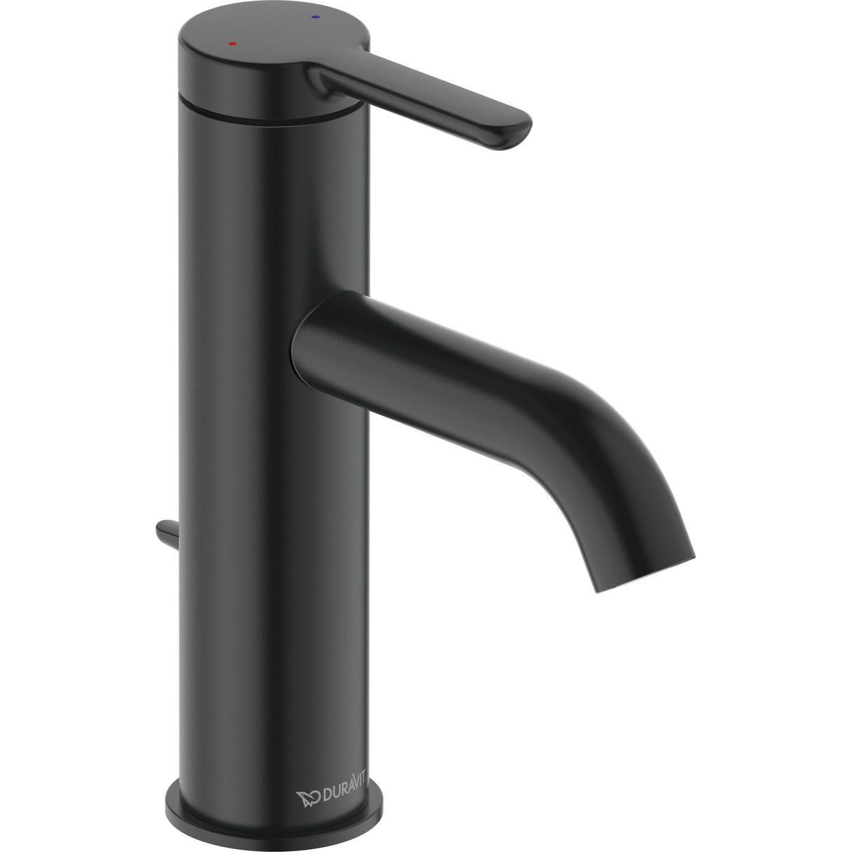 Mitigeur lavabo noir marque Duravit, robinet moderne en laiton, finition mate