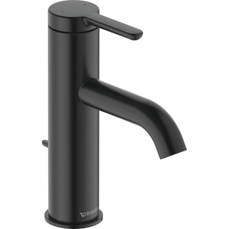 Mitigeur lavabo noir marque Duravit, robinet moderne en laiton, finition mate