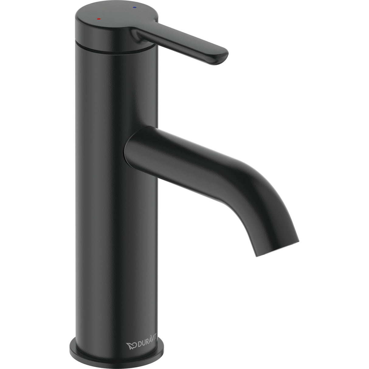 Mitigeur de lavabo Duravit, robinetterie noire moderne, finition mate.
