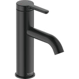 Mitigeur de lavabo Duravit, robinetterie noire moderne, finition mate.