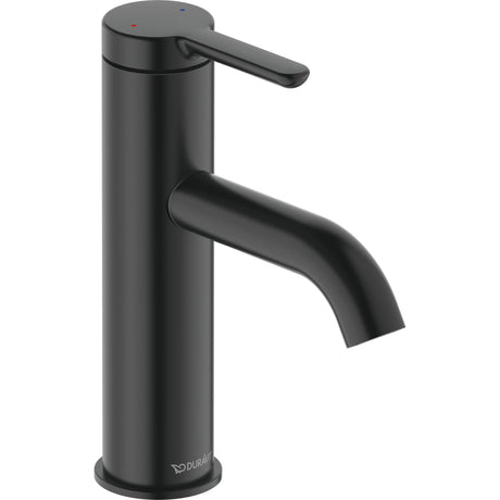 Mitigeur de lavabo Duravit, robinetterie noire moderne, finition mate.