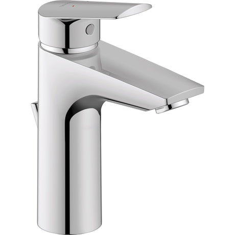 Mitigeur lavabo Grohe chromé, robinet de salle de bain, couleur argentée.