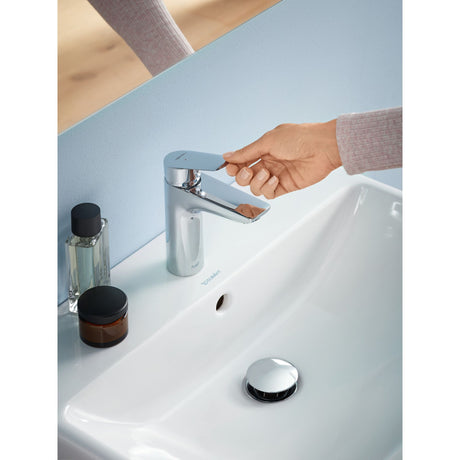 Mitigeur lavabo chromé Grohe, robinet de salle de bain moderne, couleur argentée