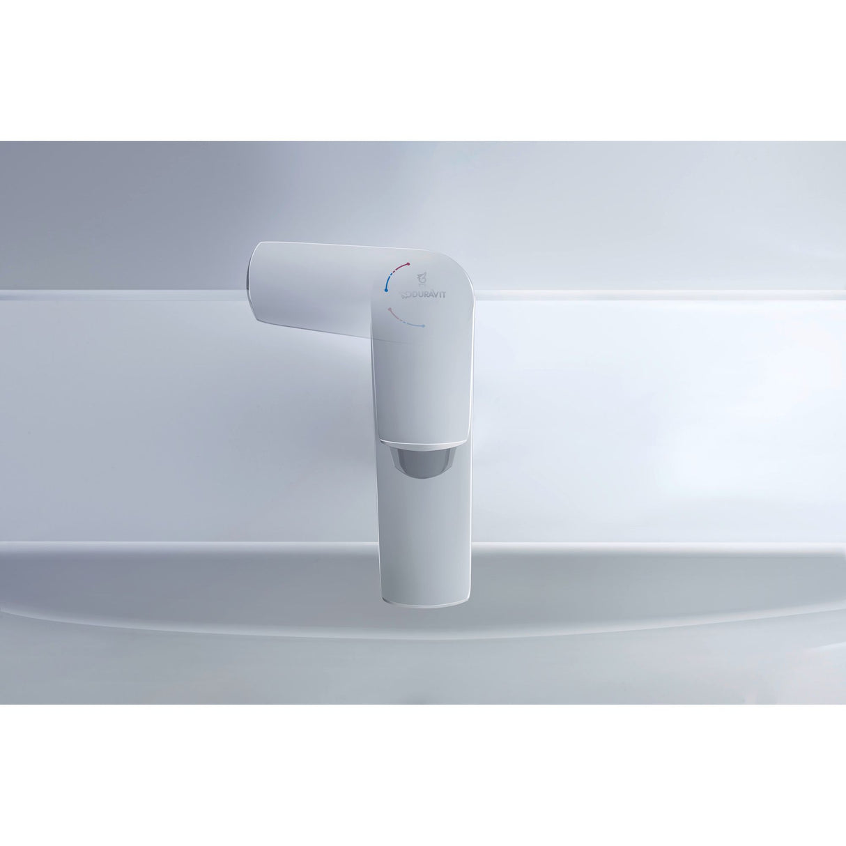 Mitigeur lavabo blanc Duravit, robinet moderne pour salle de bain