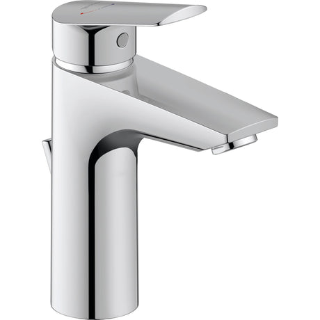 Mitigeur lavabo Grohe chrome, robinet salle de bain moderne, finition brillante.