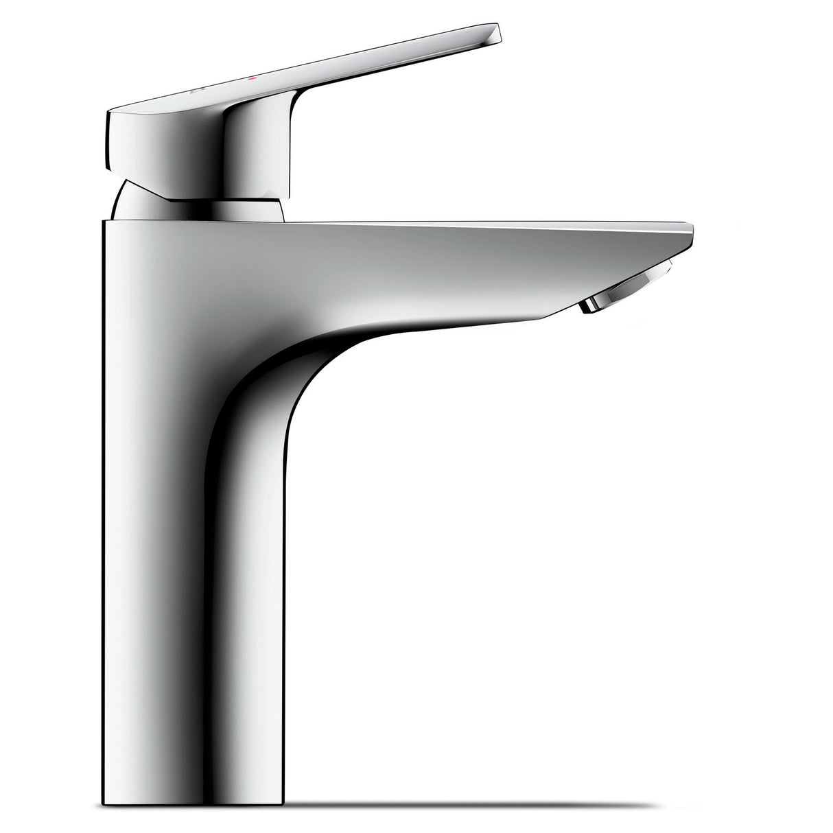 Mitigeur Grohe robinet lavabo chromé, design moderne, couleur argentée.
