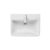 Lavabo blanc Duravit avec robinet moderne, sanitaire salle de bain