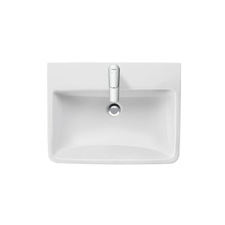 Lavabo blanc Duravit avec robinet moderne, sanitaire salle de bain
