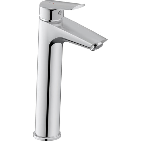 Mitigeur lavabo Hansgrohe, robinet sanitaire, finition chromée brillante.
