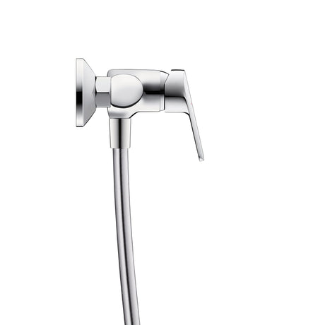 Robinet mitigeur Grohe, type mural, couleur chrome, design moderne et épuré.