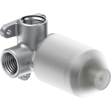 Vanne d'arrêt Grohe, robinet de plomberie, couleur argent et blanc