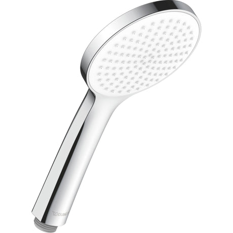 Douchette Duravit, accessoire de douche, couleur chromée brillante, design moderne.