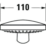 Douchette Grohe, pommeau de douche rond chromé, diamètre 110 mm