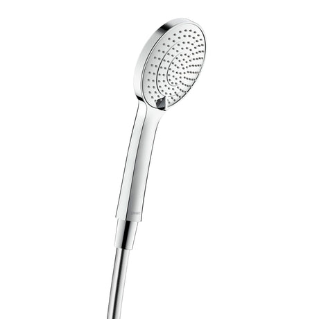 Douchette Hansgrohe, pommeau de douche chromé, design moderne et finition brillante.