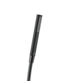 Douchette Grohe noire cylindrique, produit sanitaire élégant et moderne.