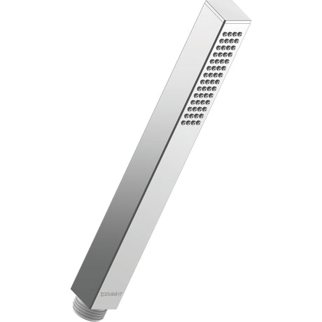 Douchette Duravit, type douchette à main, couleur chromée, design moderne rectangulaire.