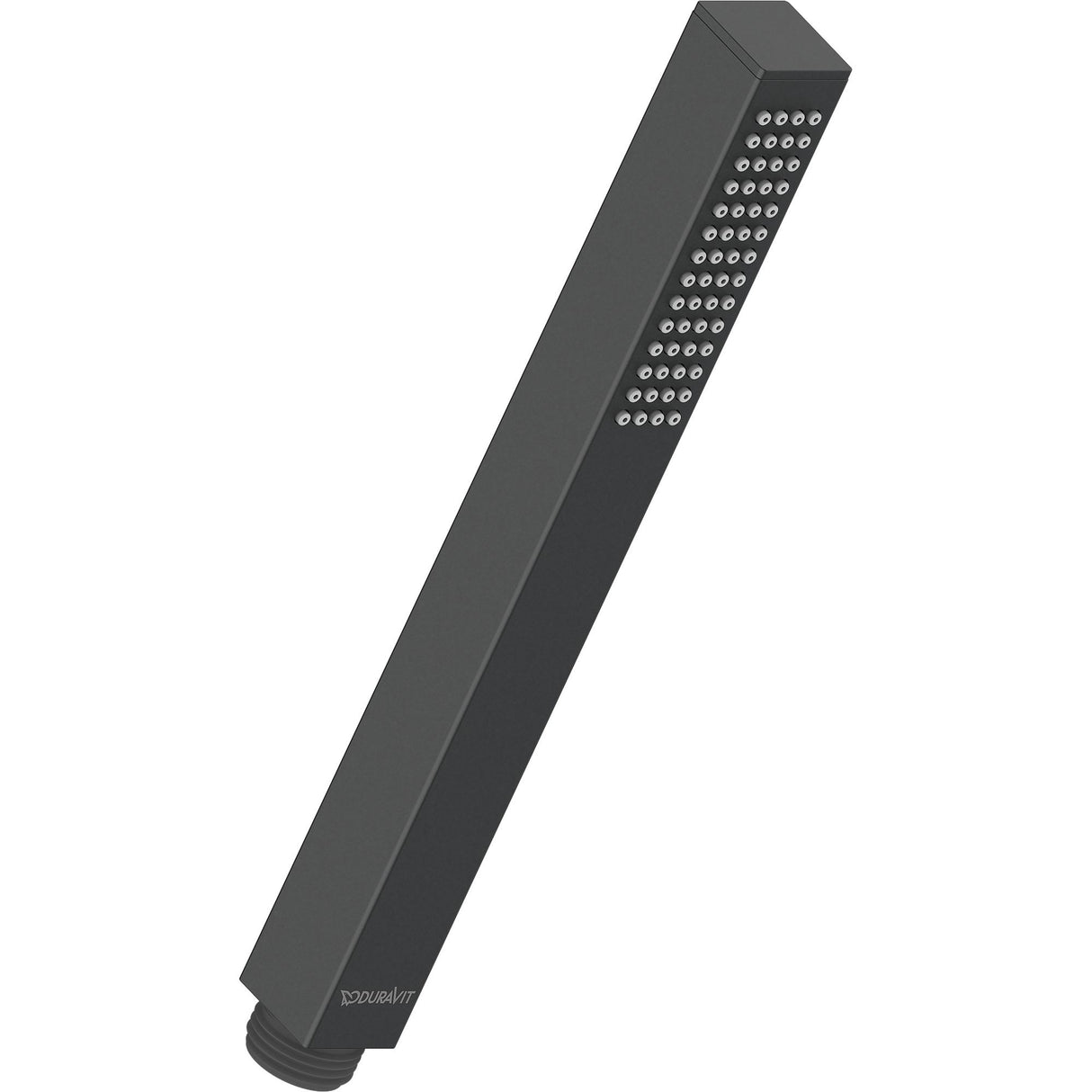 Douchette Duravit, noire, design rectangulaire moderne pour salle de bain.