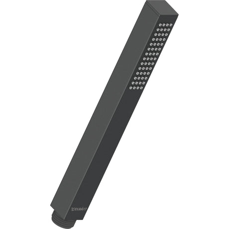 Douchette Duravit, noire, design rectangulaire moderne pour salle de bain.