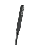Douchette noire Hansgrohe, rectangulaire, accessoires salle de bain moderne