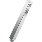 Douchette Duravit, pommeau de douche rectangulaire, couleur chromée.