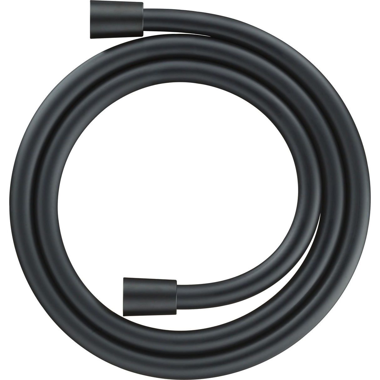 Flexible de douche Grohe, noir mat, accessoire plomberie élégant.