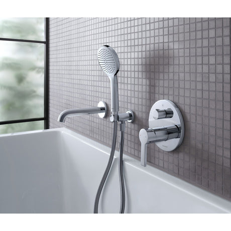 Mitigeur de bain chromé TOTO, robinetterie murale, couleur argentée