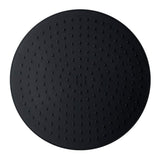 Pommeau de douche Hansgrohe rond, noir mat, design moderne avec picots répartis uniformément.