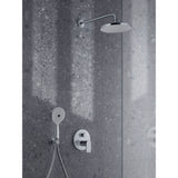 Colonne de douche Grohe, ensemble mitigeur et pommeau, finition chromée argentée