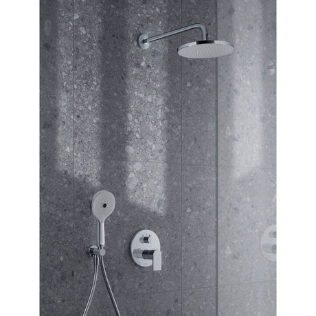 Colonne de douche Grohe, ensemble mitigeur et pommeau, finition chromée argentée