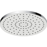 Pommeau de douche Duravit rond, couleur chrome, produit sanitaire design moderne.