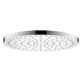 Pommeau de douche Grohe rond, couleur chrome, design moderne.