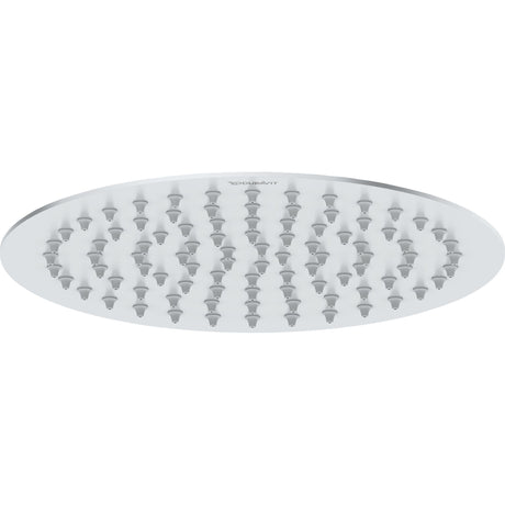 Pommeau de douche Duravit rond, couleur chrome, design moderne avec buses grises