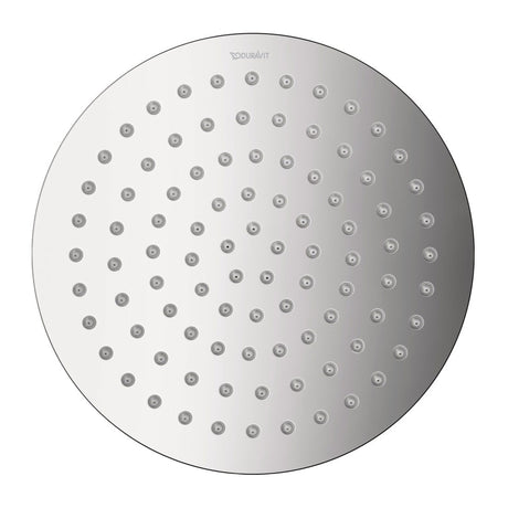 Pommeau de douche Duravit rond en inox argenté, robinetterie de salle de bain moderne