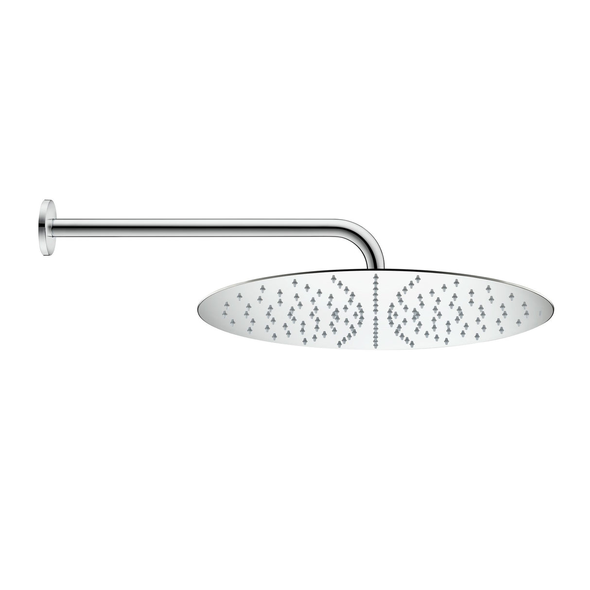 Pommeau de douche Grohe, rond, couleur chrome, design mural moderne.