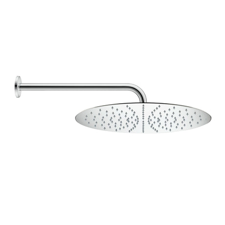 Pommeau de douche Grohe, rond, couleur chrome, design mural moderne.