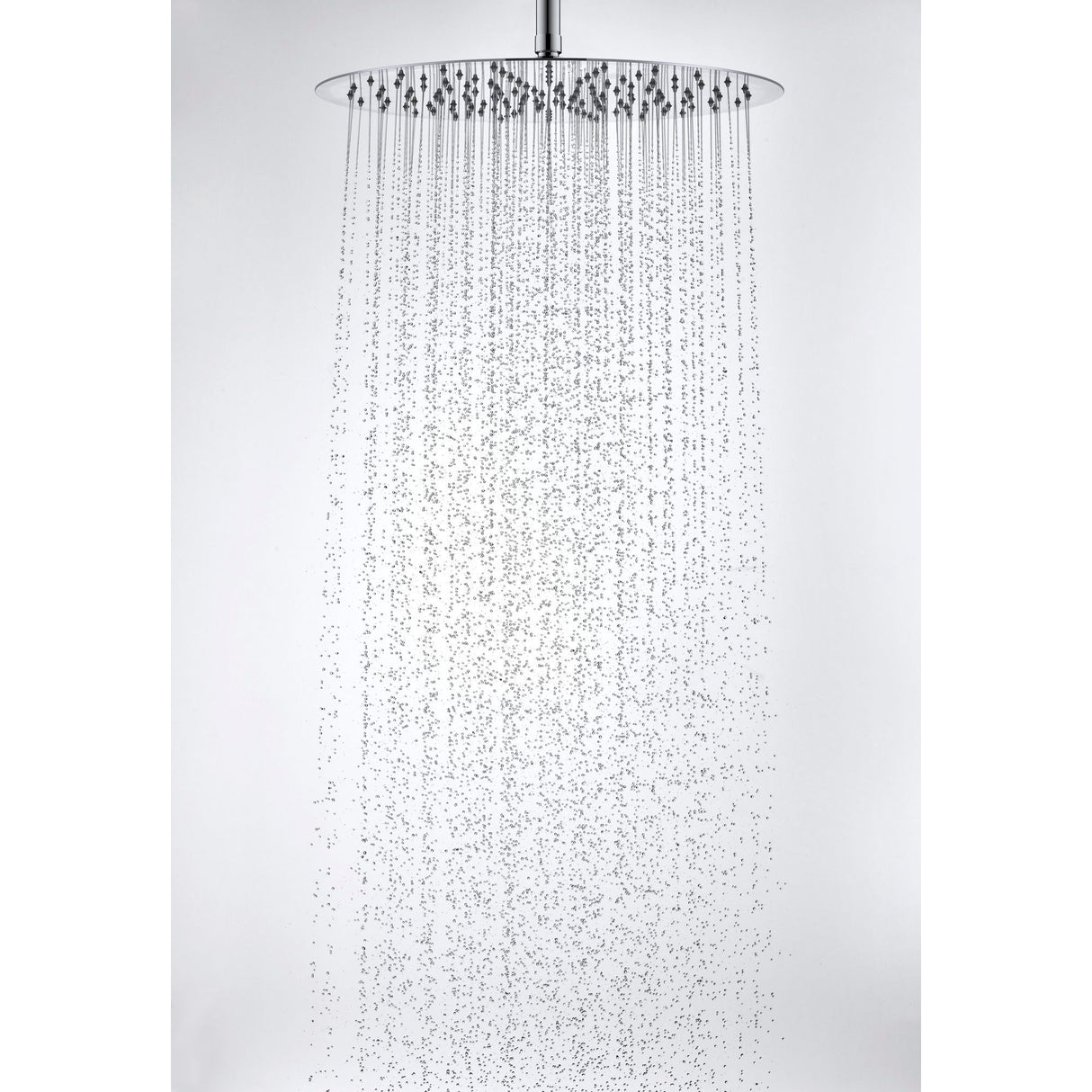 Douche de tête Grohe, pommeau rond, couleur chrome, jet pluie moderne