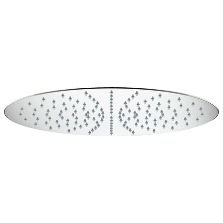 Pommeau de douche Grohe, rond, couleur chrome, avec buses anti-calcaire.